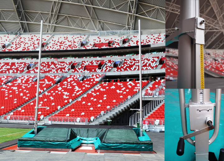 Pole Vault Uprights Pole Vault Equipment IAAF Competition Aluminum