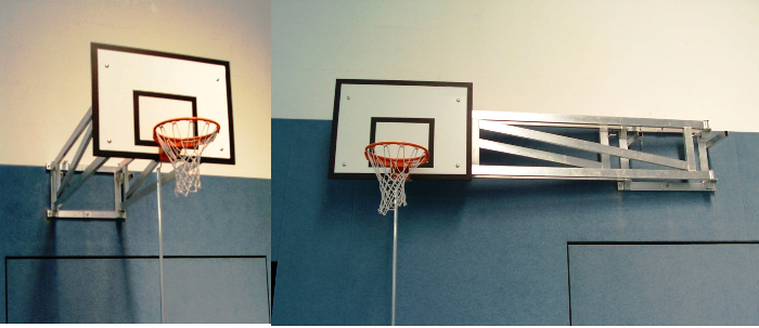 Basketball Wall Mounted FOLDABLE  (Aluminum Backboard