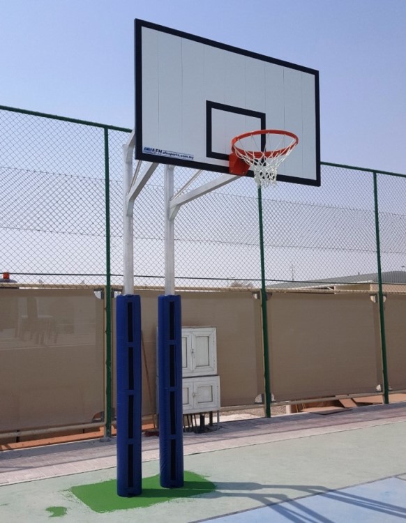 Basketball Double Post with Aluminum Backboard